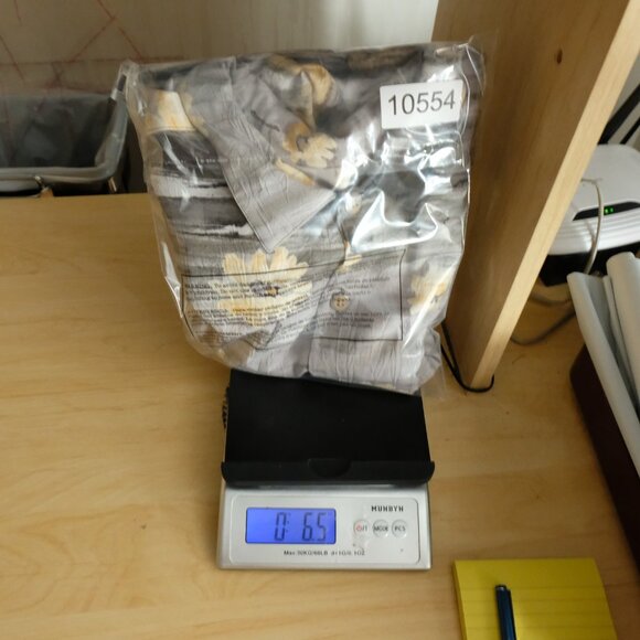 Jams World Shirt Mens Medium Gray Yellow Coal Flower Hawaiian Rayon Made Hawaii - Picture 10 of 10